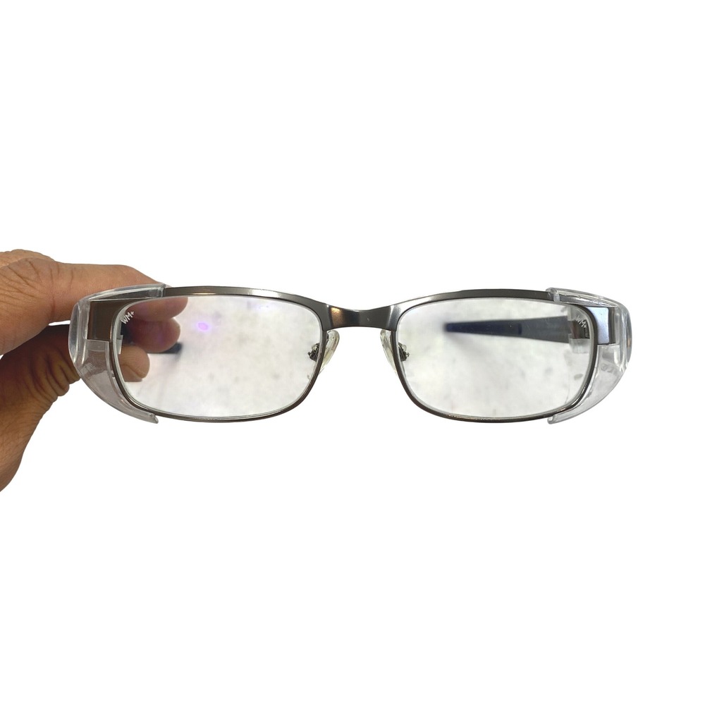 ArtCraft WF441AM Safety Glasses Silver Blue Carbon Fiber Z87-2+ 55-18-142 USA